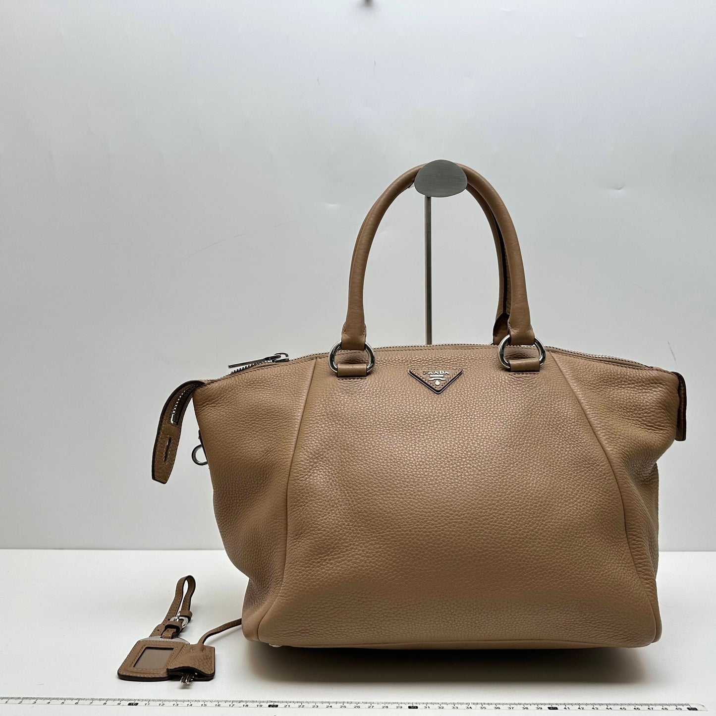 【Welcome Deal】Prada Calfskin Vitello Daino Brown Tote