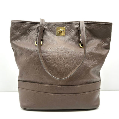 【Welcome Deal】Louis Vuitton/ LV Monogram Empreinte Citadine Brown Shoulder Bag