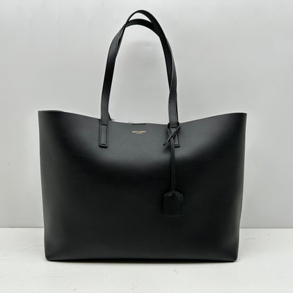 【Welcome Deal】Saint Laurent/ YSL Calfskin Large Black Tote