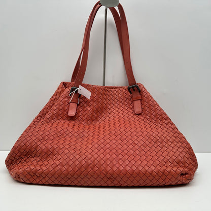 【Welcome Deal】Bottega Veneta/BV Nappa Intrecciato Seamless Large Desert Rose Tote