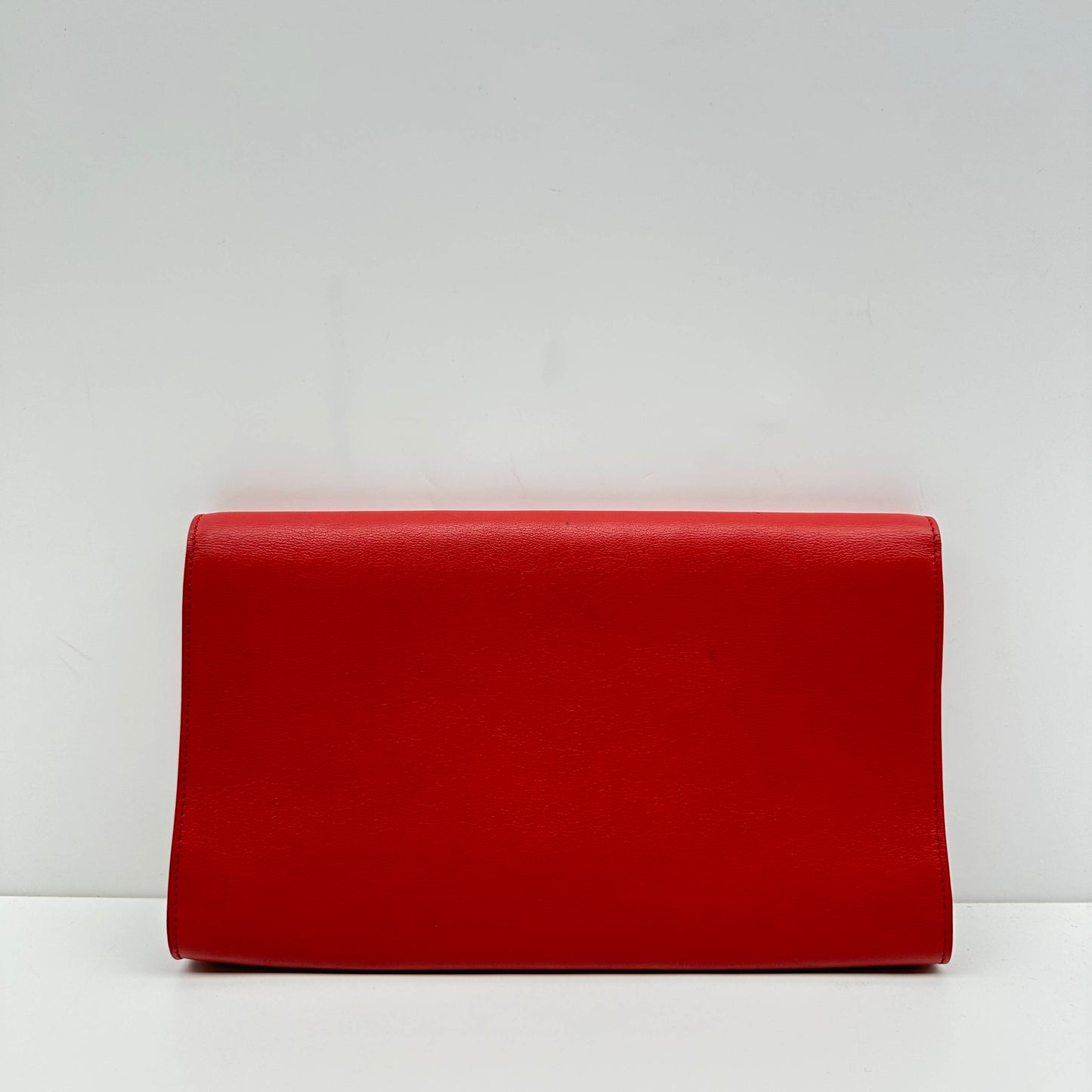 【Welcome Deal】Saint Laurent/ YSL Calfskin Belle De Jour Red Clutch