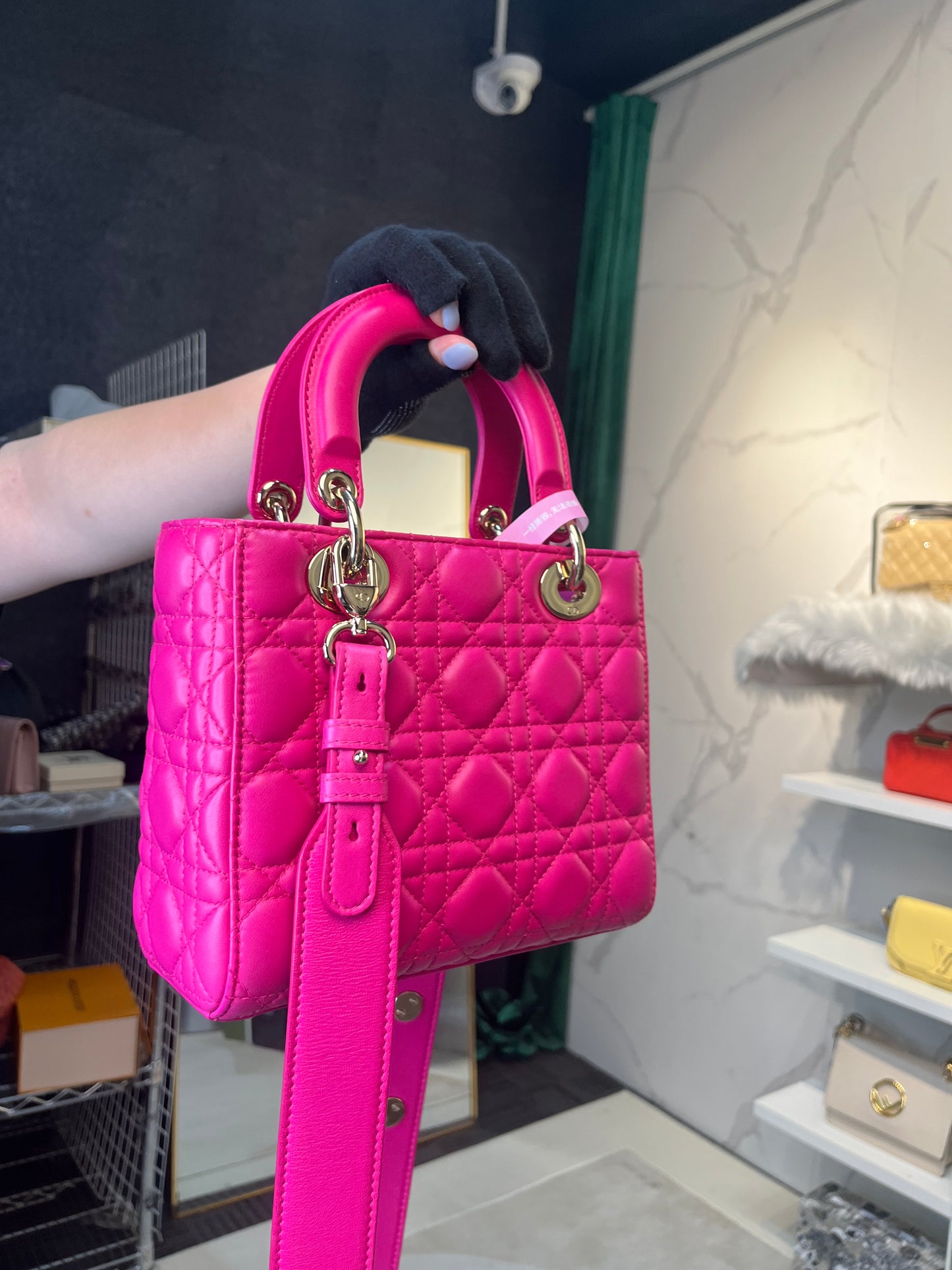 【WELCOME DEAL】Lady Dior Hot Pink Handbag